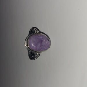 Vintage Style Amethyst Sterling Ring